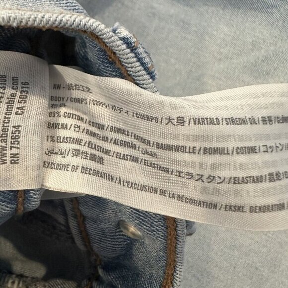 Abercrombie & Fitch Jeans Women's Blue Ankle Straight Ultra High Rise Sz 27/4R - Picture 6 of 11